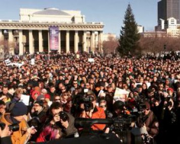 Митинг в Новосибирске